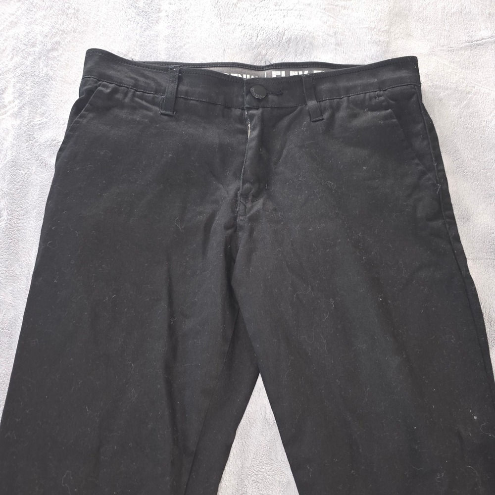 Fried Denim Flex Slim Fit Black Stretch Pants Mens 32x32 Cotton Blend Trousers